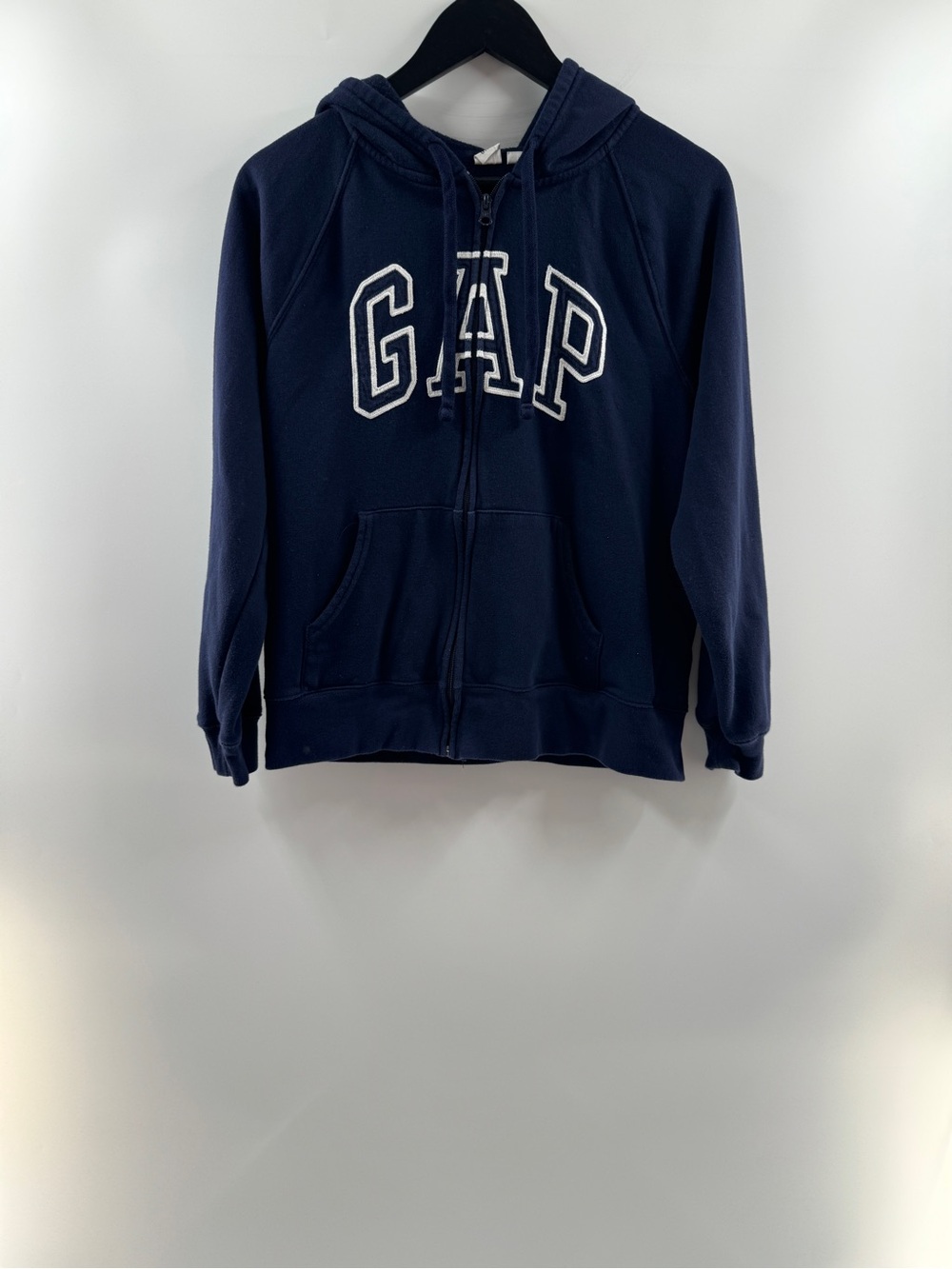 GAP Navy Blue Logo Full Zip Hoodie Jacket – Unisex Medium